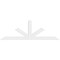 Ekena Millwork Saratoga Architectural Grade PVC Gable Bracket, 108"W x 36"H x 2"D x 6"F, 8/12 Pitch GBP108X36X0206SAR00 - alternate 2